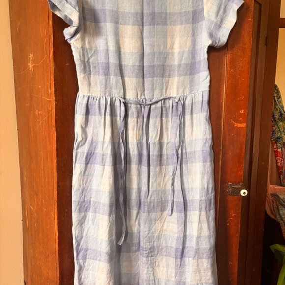 Pyne & Smith EUC XS Cala Check Linen Dress - Picture 3 of 3